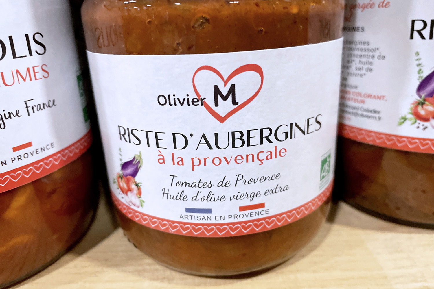 Bocal Riste d'aubergines fromagerie carpentras-fromages pernes les fontaines-charcuterie monteux-epicerie fine bedoin-vins et spiritueux caromb-plateaux de fromages l isle sur la sorgue- fromager gigondas